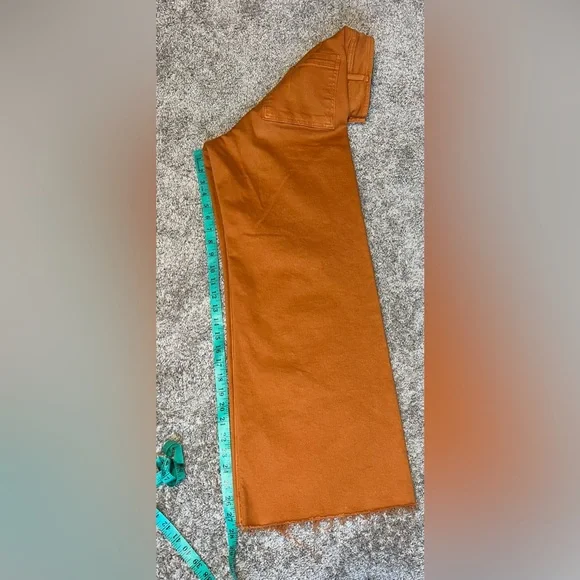NWOT Zara The Marine Straight Jeans Orange Size 6